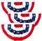 2x4 Ft American Bunting Flags Outdoor, USA Pleated Fan Flag for Outside, 4th of July Decorations Memorial Day Patriotic Flags Bunting Outdoor Indoor Decor (Set of 3)